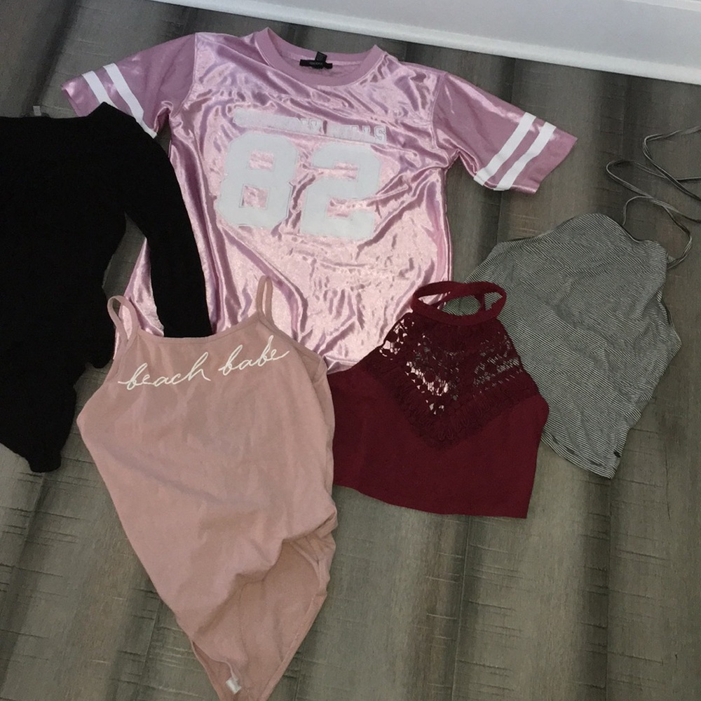 Shirts and bodysuits and crop tops